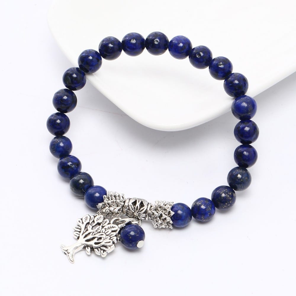 Lapis Lazuli Tree of Life Awareness Bracelet