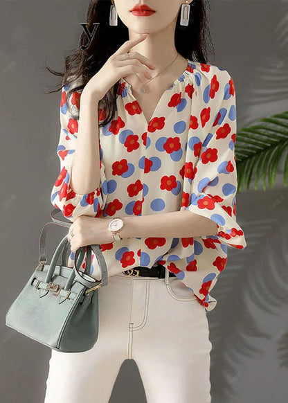 Chiffon Shirt Tops Spring