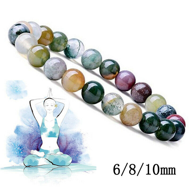 Buddha Stones India Agate Beads Luck Yoga Bracelet