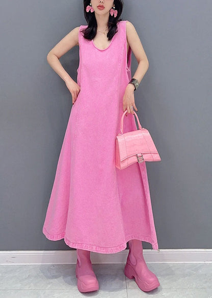Pink Coats and Dress Denim Two Pieces Set Spring