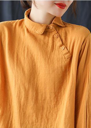 White Texture Clothes Lapel Button Down Spring Blouses
