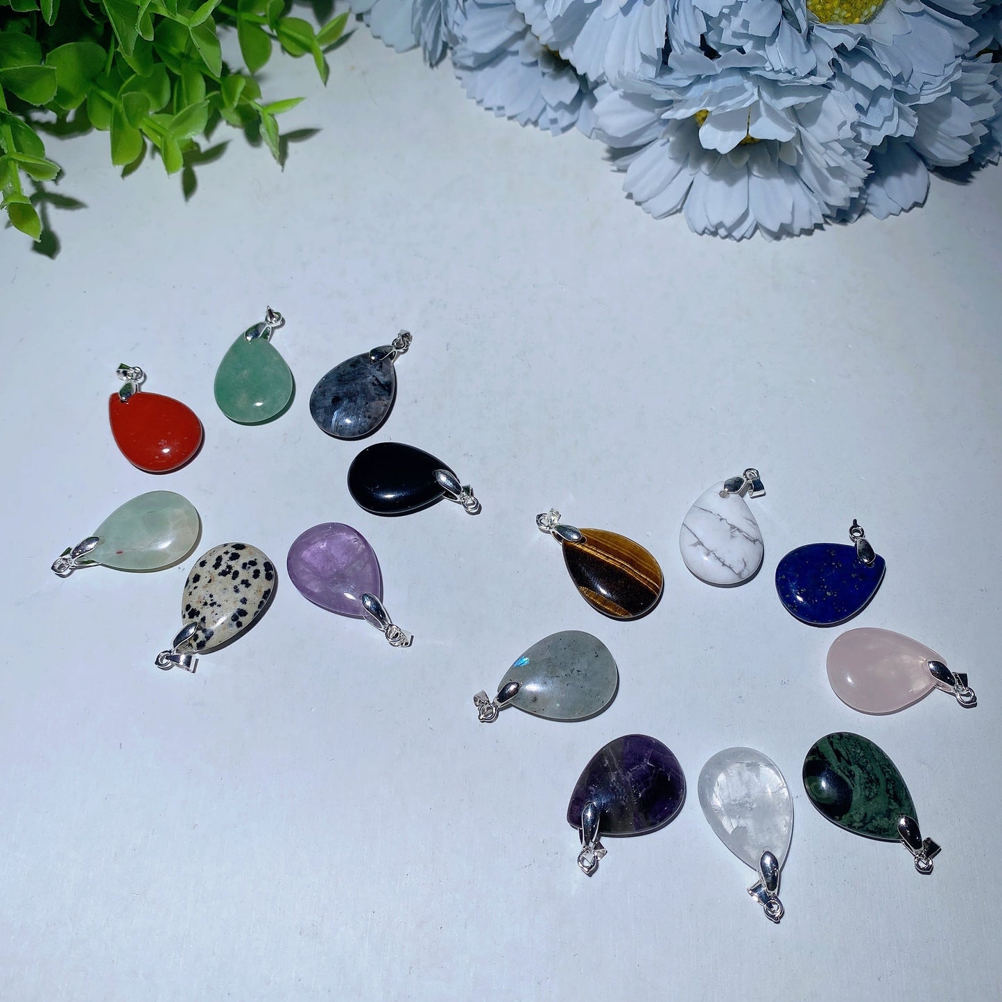 1.0 Inch Mixed Crystal Water Drop Pendant for Healing