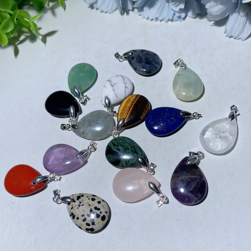 1.0 Inch Mixed Crystal Water Drop Pendant for Healing