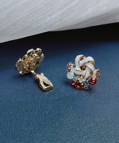 Rainbow Overgild Zircon Stud Earrings