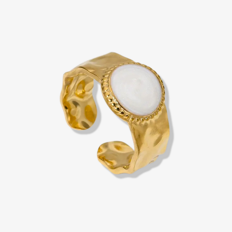 Cydney White Adjustable Rings Set