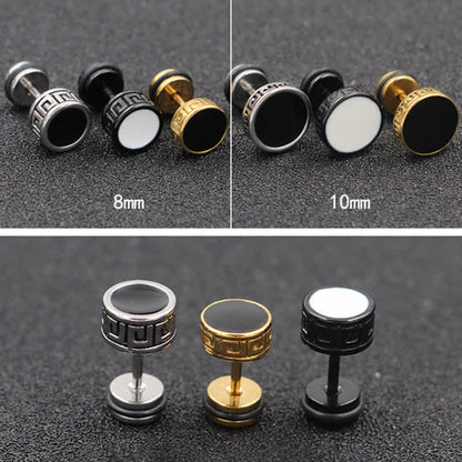 10mm Titanium Steel Balance Spiritual Earrings for
