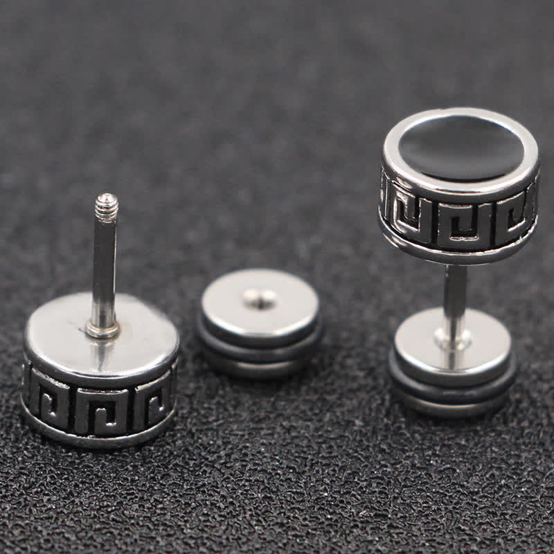 10mm Titanium Steel Balance Spiritual Earrings for