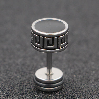 10mm Titanium Steel Balance Spiritual Earrings for