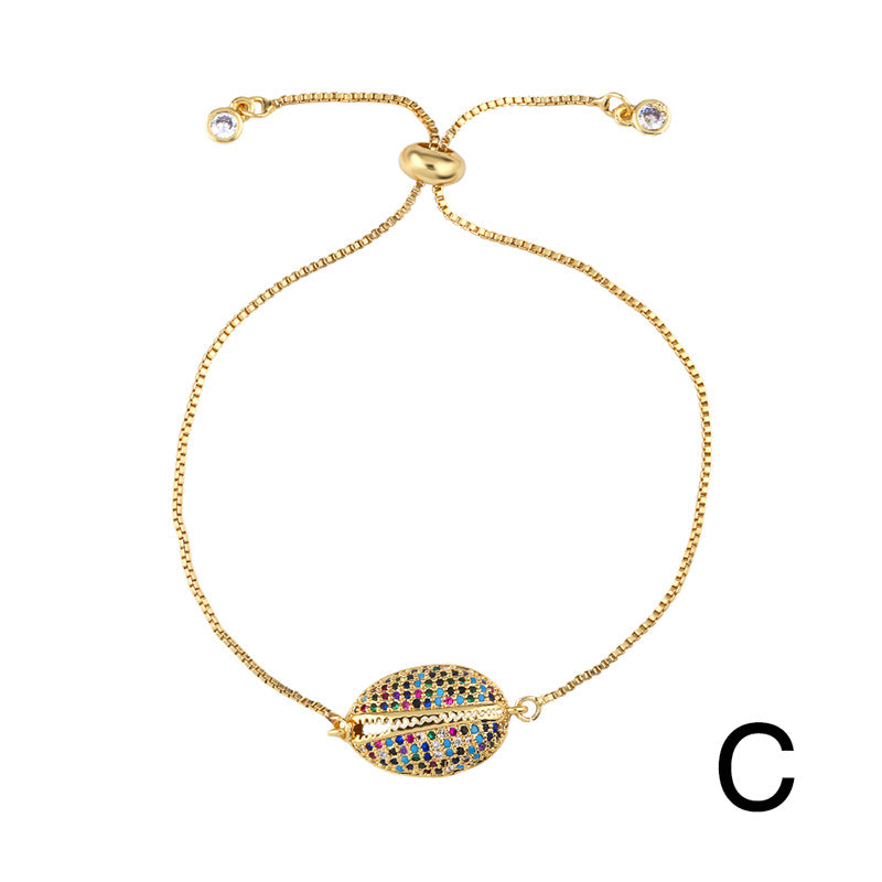 Adrianna Dainty Shell Zircon Bracelet