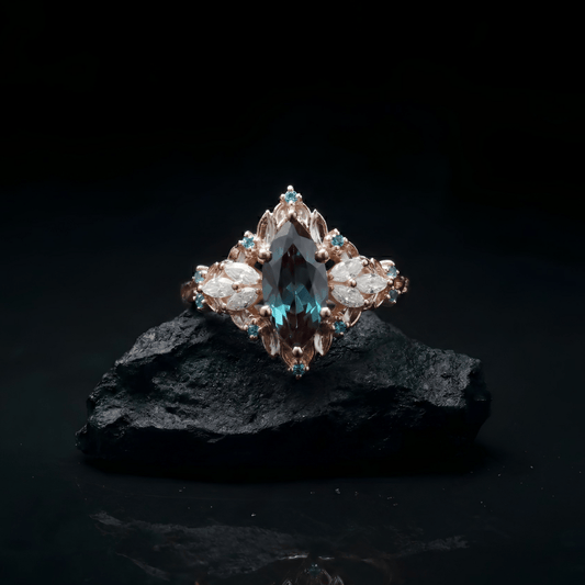 Shadowleaf Guardian Crystal Ring