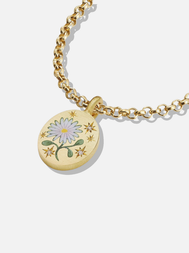 Dove Painted Pendant Necklace