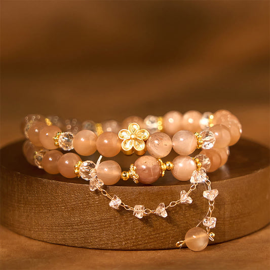 14-16cm Sun Stone Crystal Double Wrap Spiritual Bracelet