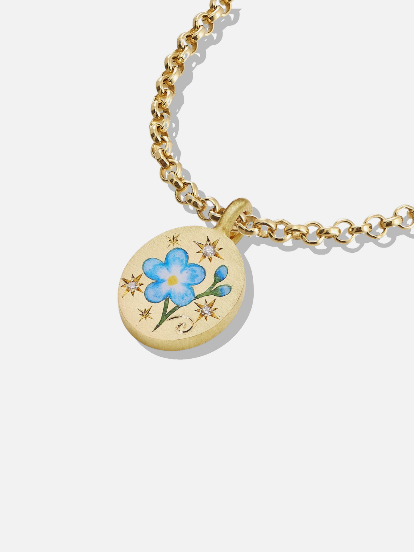 Dove Painted Pendant Necklace