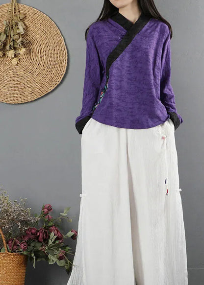 Khaki Button Patchwork Shirt Long Sleeve