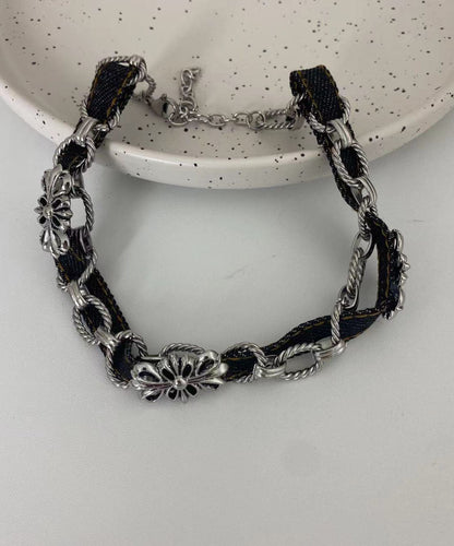 Black Stainless Steel Cross Necklace