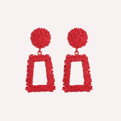 Street Geometric Patchwork Earrings