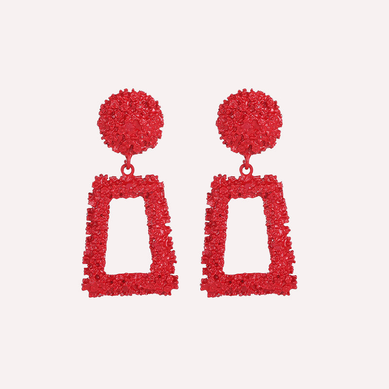 Street Geometric Patchwork Earrings