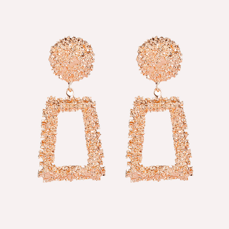 Street Geometric Patchwork Earrings