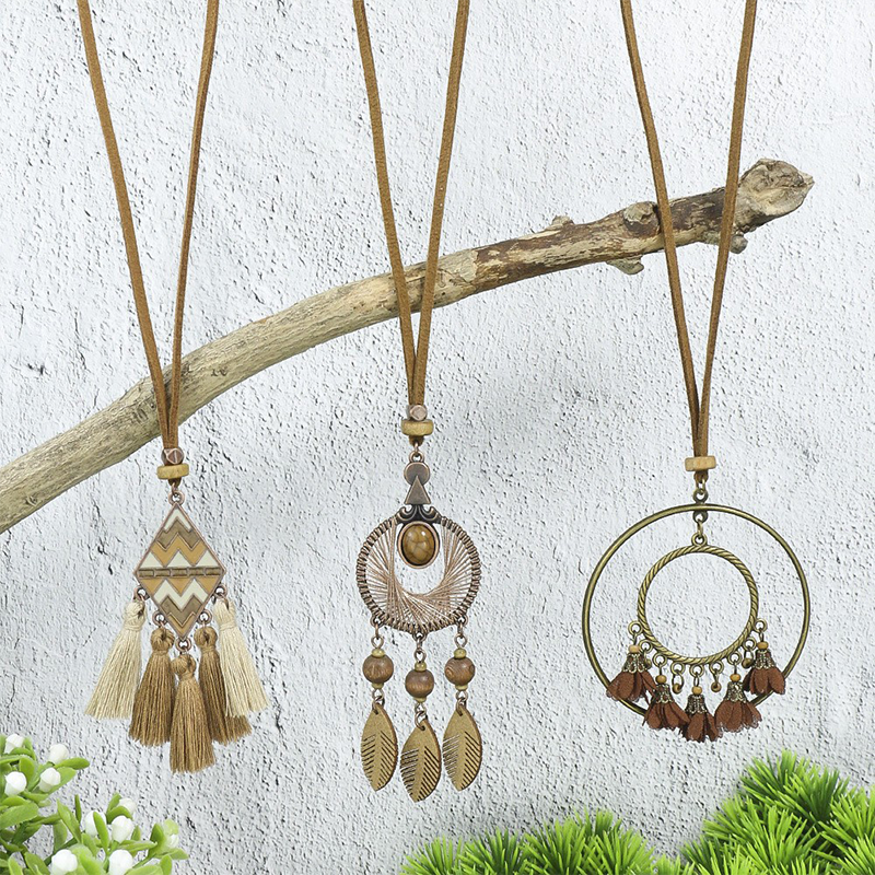 Geometric Patchwork Necklaces