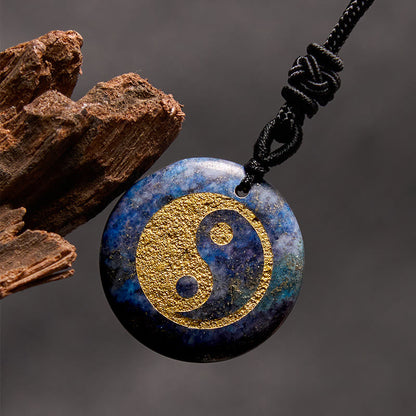 Buddha Stones Various Crystal Amethyst Tiger Eye Green Aventurine Yin Yang Spiritual Necklace Pendant