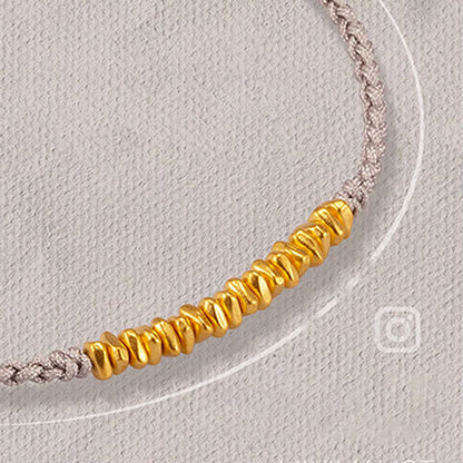 Handmade 999 Gold Protection Red String Braided Bracelet