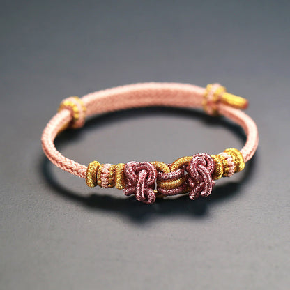 Red String Saddle Knot Strength Bracelet