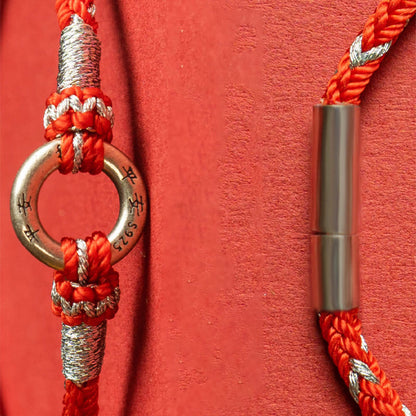 Red String Safety Bracelet | Sterling Silver Luck Charm
