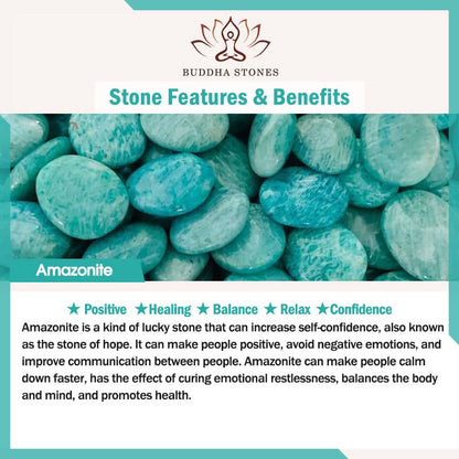 Buddha Stones Natural Stone Amazonite Amethyst Lazurite Lapis Lazuli Rose Quartz Heart Positive Balance Bracelet