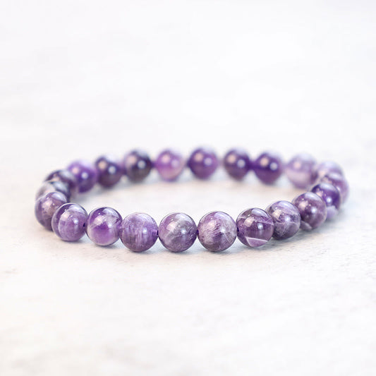 Buddha Stones Keep Calm Purple Series Healing Love Bracelet