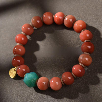 Buddha Stones Tibetan Camel Bone Tassel Luck Bracelet