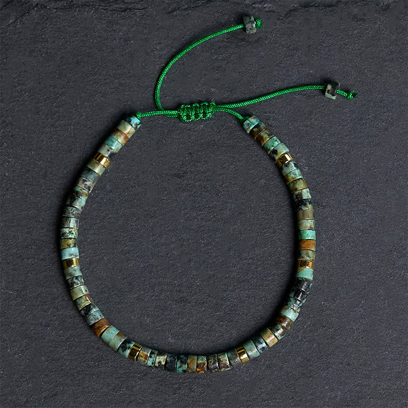Buddha Stones Turquoise Purification Spacer Bead Bracelet