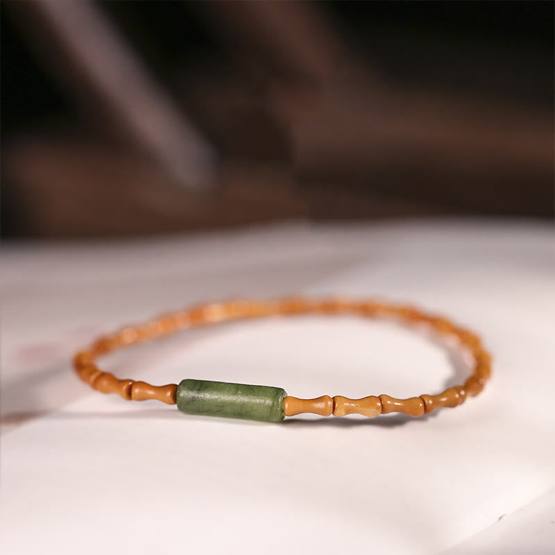 Buddha Stones Ultra-fine Olive Pit Peace Bracelet
