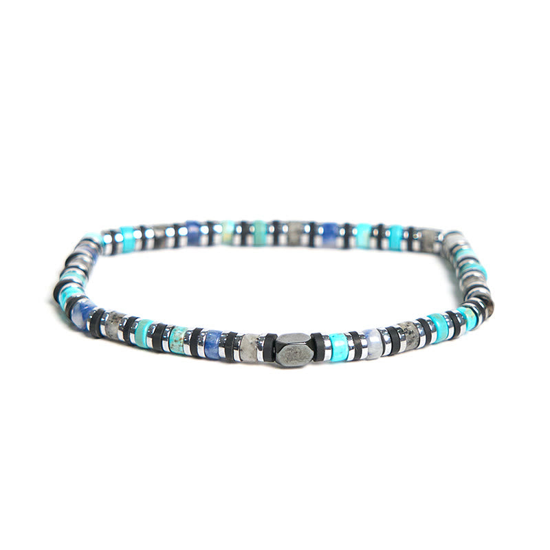 Buddha Stones Various Stones Hematite Turquoise Emperor Stone Powerful Support Bracelet