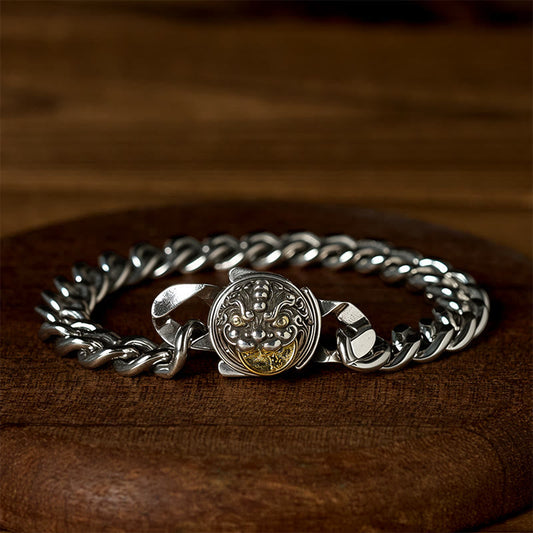 Buddha Stones Copper Pixiu Wealth Luck Bracelet