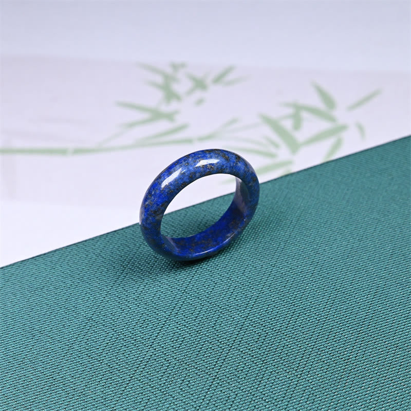 Buddha Stones Natural Lazurite Lapis Lazuli Self Care Ring