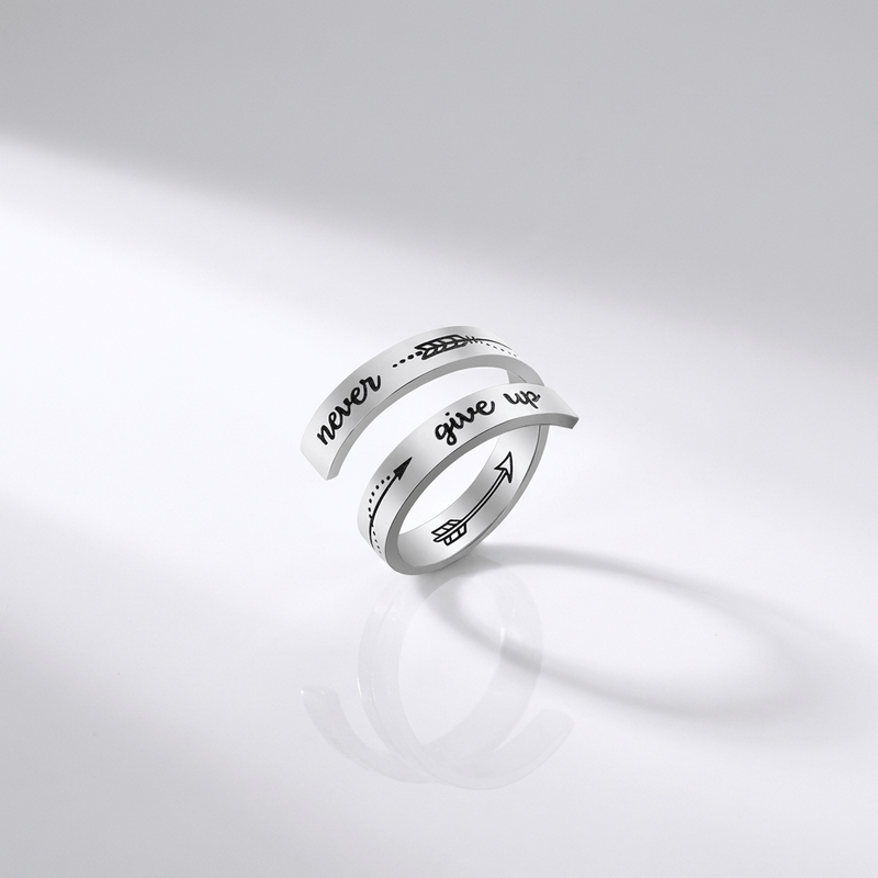Never Give Up Ring