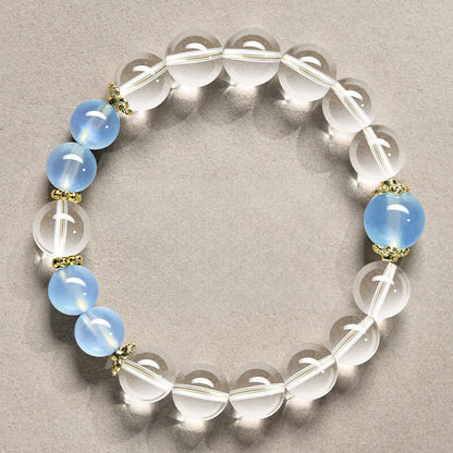 Buddha Stones Natural Clear Quartz Beaded Healing Bracelet