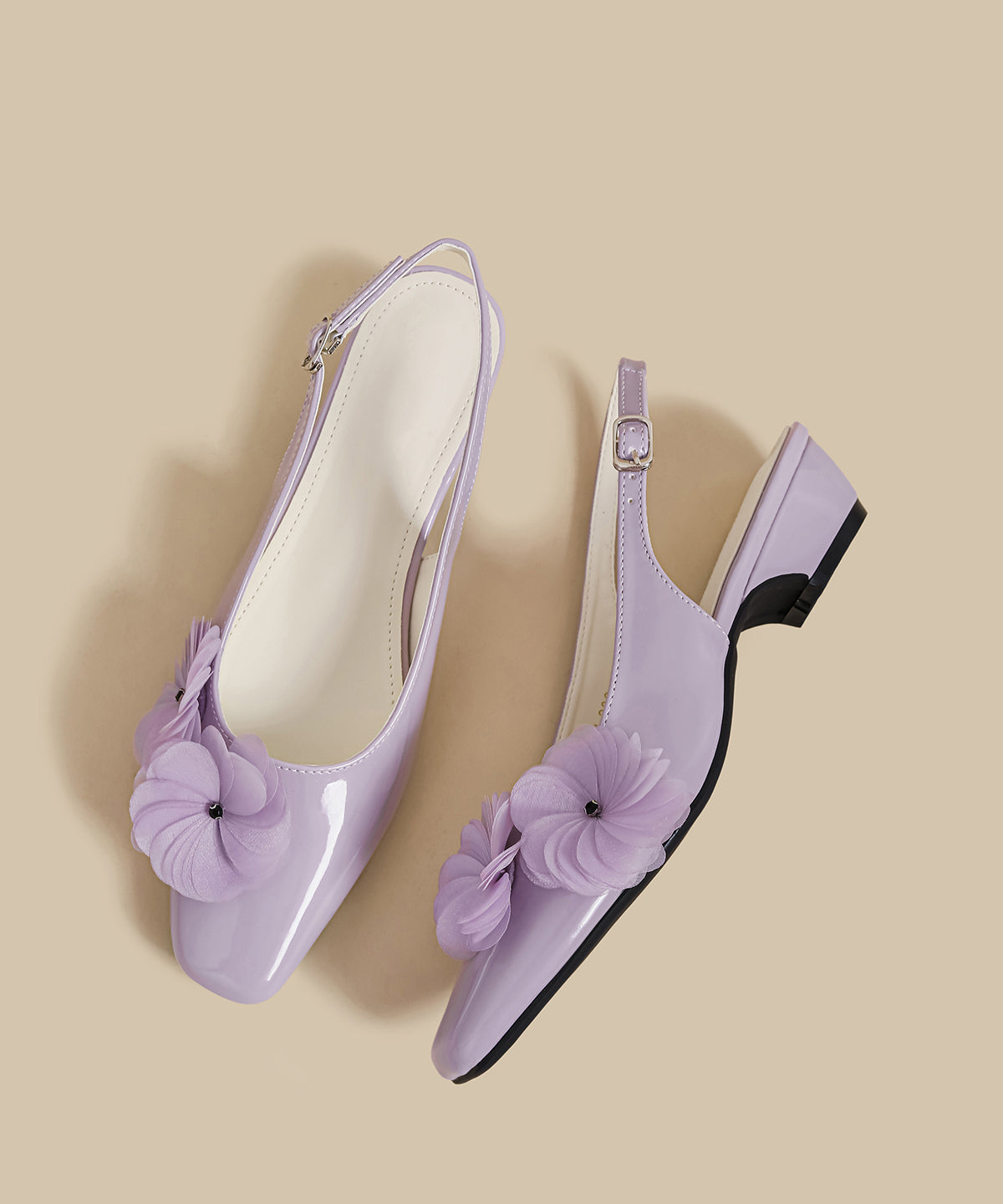 Purple Splicing Chunky Sandals Faux Leather
