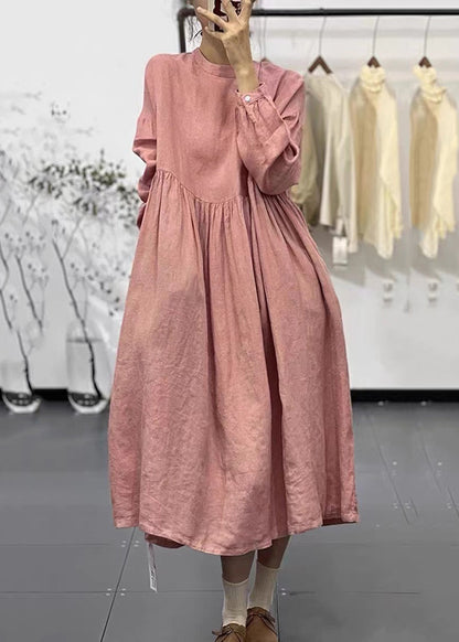 Purple Oversized Exra Large Hem Linen Dress Spring