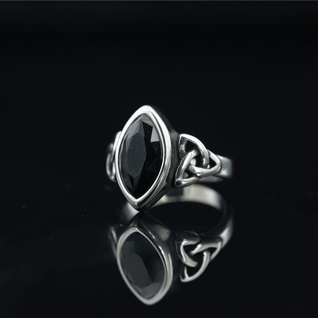 Triquetra's Black Onyx Guardian Ring