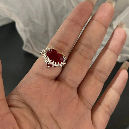 Dark Crystal Ebony Spider Ring