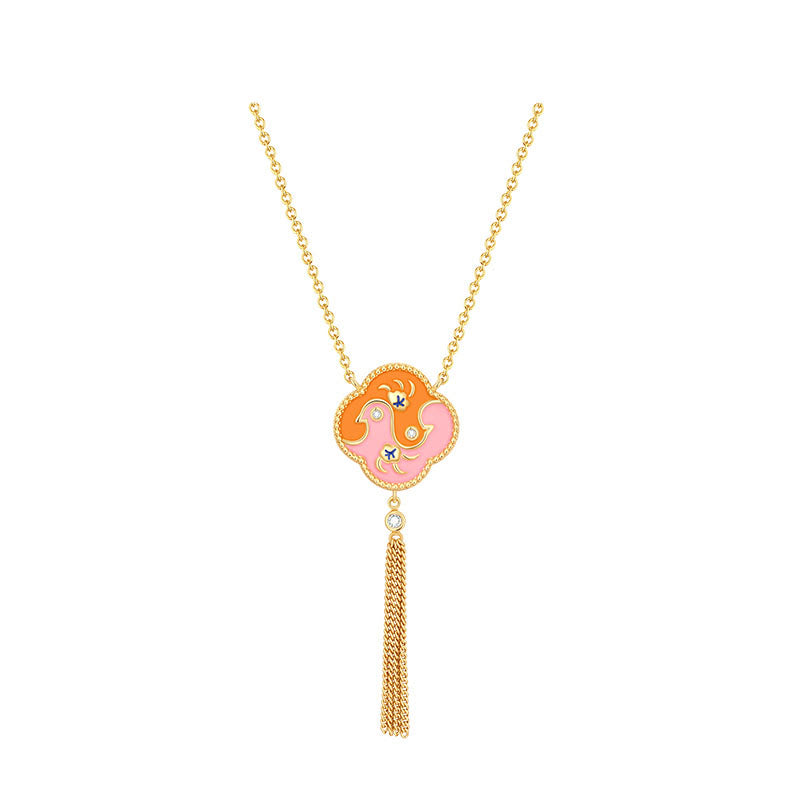 18k Gold Plated Copper Two Birds Zircon Jewelry Set
