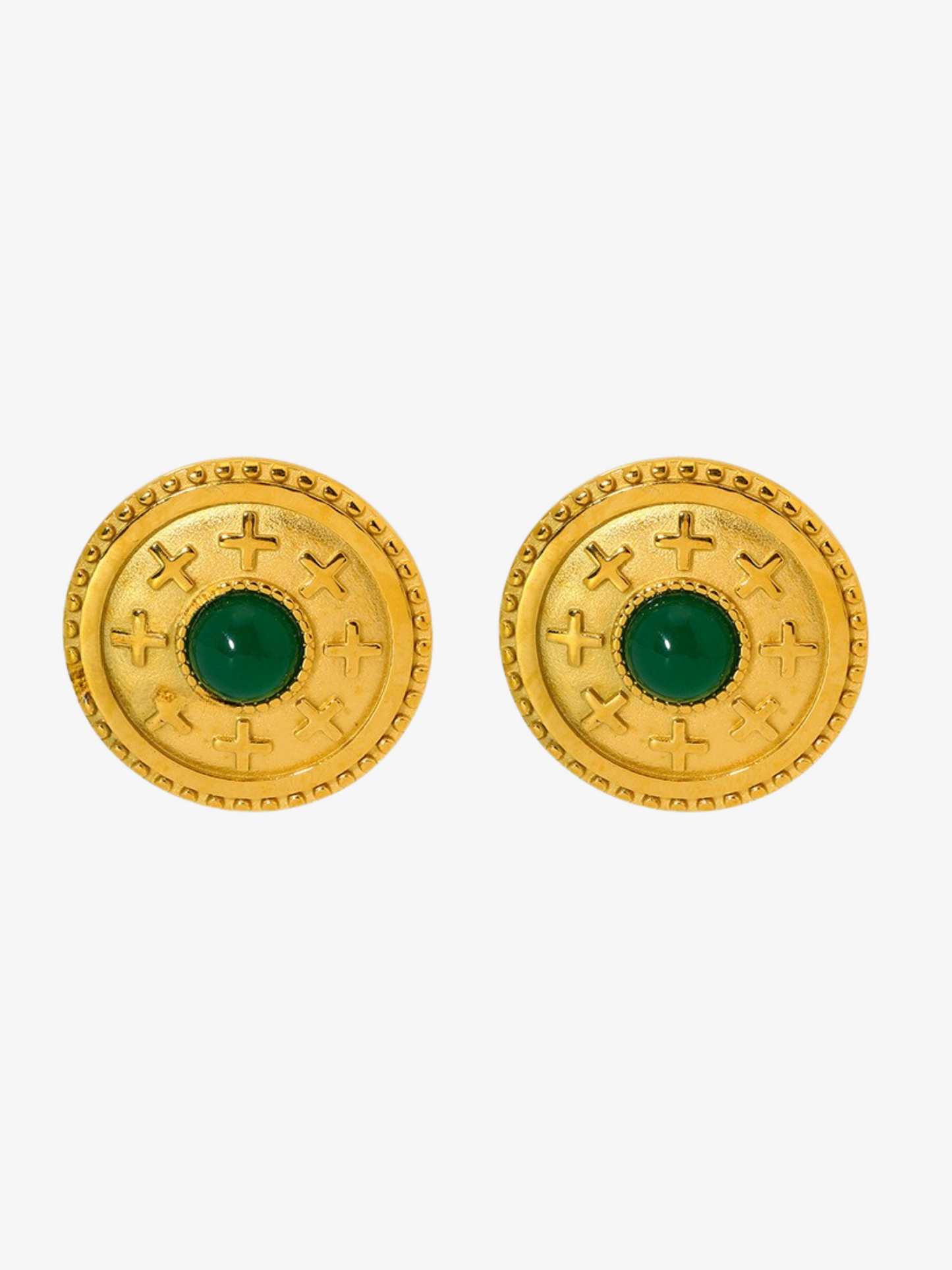 Gracelynne Pearl Button Earrings
