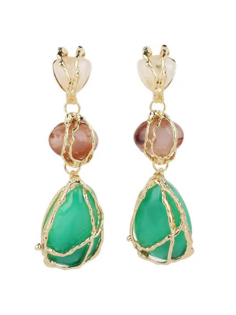 Nayely Geometric Drop Earrings