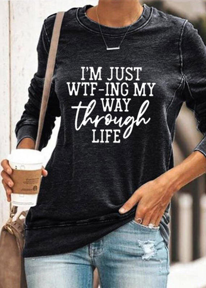 I'm Just Wtf-ing My Way Through Life' Graphic Hoodies