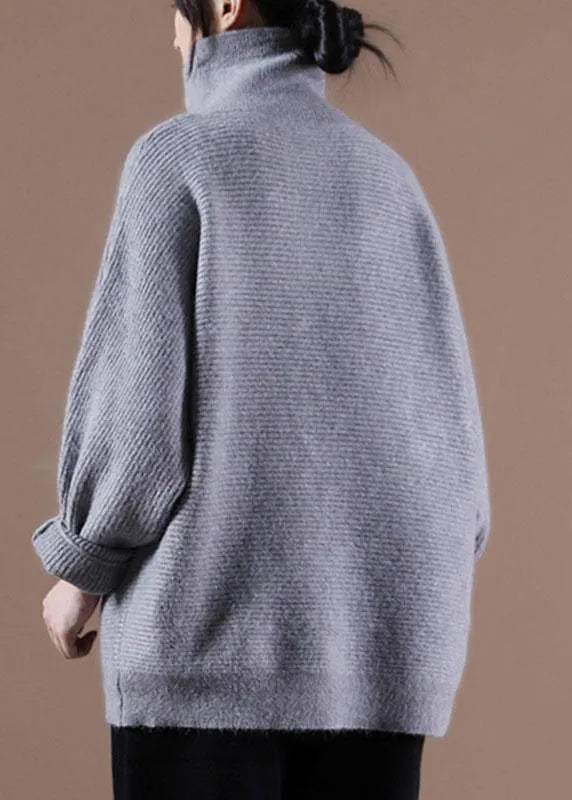 Boutique Grey Knit Fall Sweater