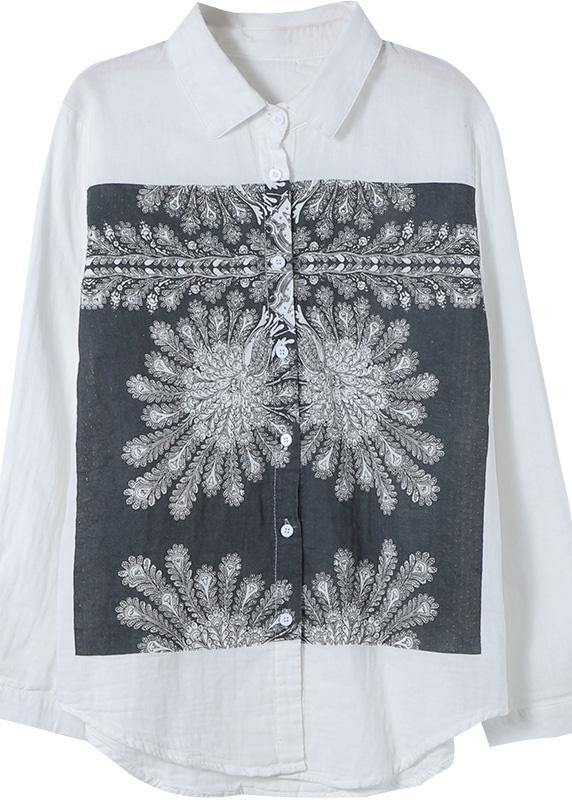 Handmade Lapel Patchwork Spring Top Silhouette Tutorials White Top