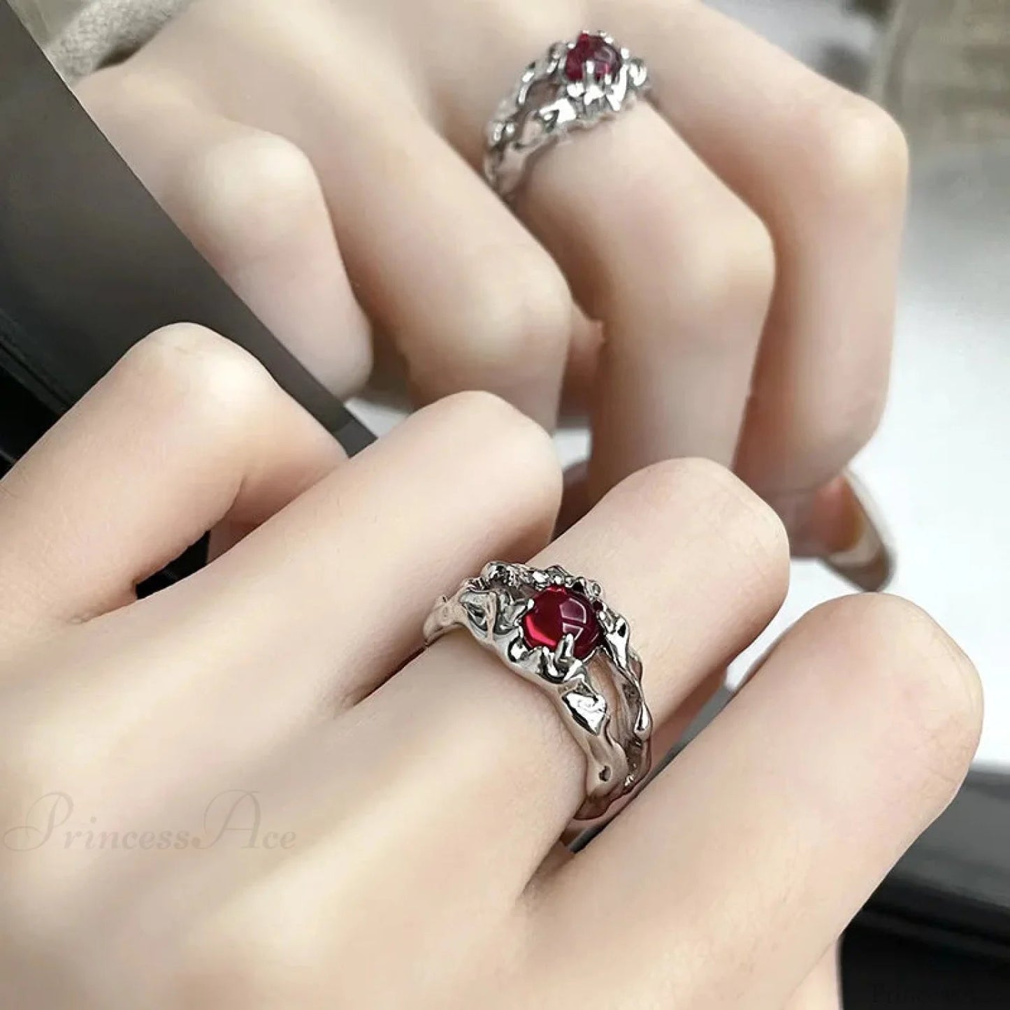 Gothic Unpredictable Stone Animal Ring