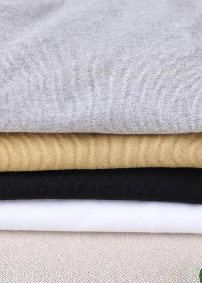 Style Black O-neck Low High Design Cotton Summer Tees