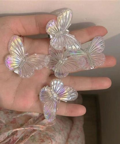Nude Acrylic Metal Butterfly Five Hairpin
